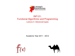 Advanced types - INF 121
