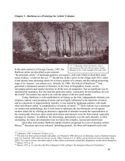 86 Chapter 3 - Barbizon as a Prototype for Artists` Colonies In