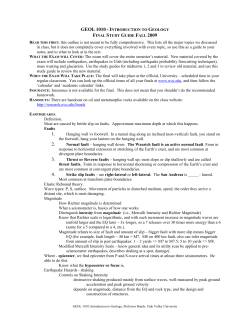 GEOL 1010 - I 1. 2. 3. 4. - Research at UVU