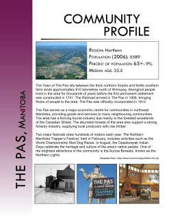 THE PAS - University of Manitoba