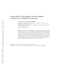 Isotope shift on the chlorine electron affinity revisited by an MCHF/CI
