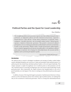 chapter 6 Political Parties and the Quest for Good