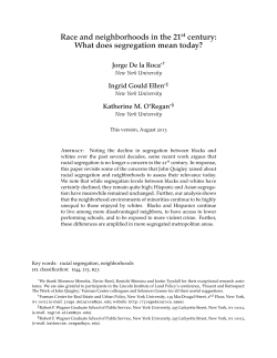 Race and neighborhoods in the 21