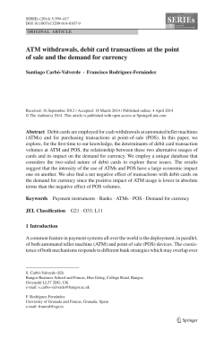 ATM withdrawals, debit card transactions at the point of sale and the