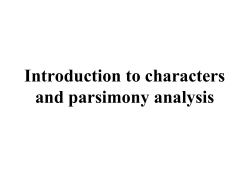 Introduction to characters and parsimony analysis