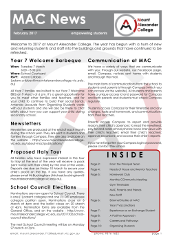 MAC News February 2017 - Mount Alexander College