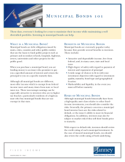 Municipal Bonds 101