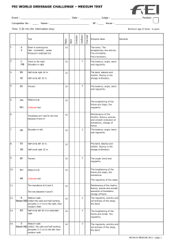 FEI WORLD DRESSAGE CHALLENGE &ndash; MEDIUM TEST