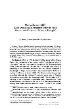 Mexico before 1898: Latin Decline and American Unity