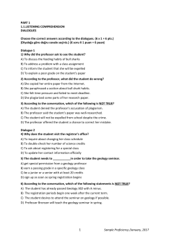 Sample Proficiency /January, 2017 PART 1 1.1.LISTENING