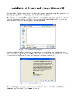 Installation of Cygwin and cron on Windows XP