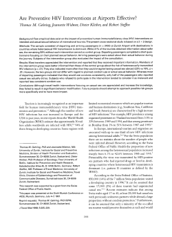 Are Preventive HIV Interventions at Airports Effective?