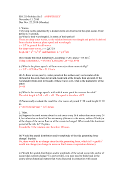 SIO 210 Problem Set 3 ANSWER KEY November 15, 2010