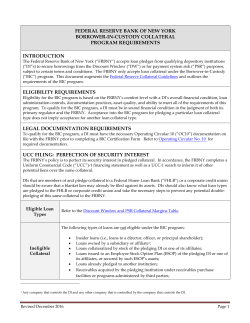 BIC Program Requirements - Federal Reserve Bank of New York