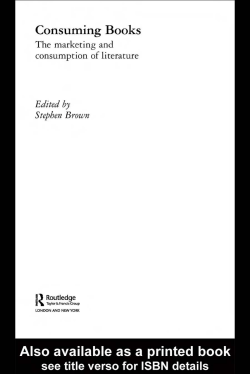 Consuming Books: The Marketing and Consumption of Literature