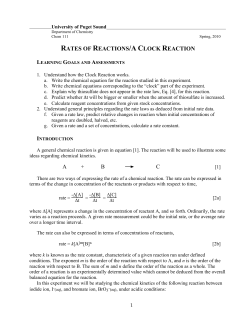Lab 1 Clock Reaction - University of Puget Sound