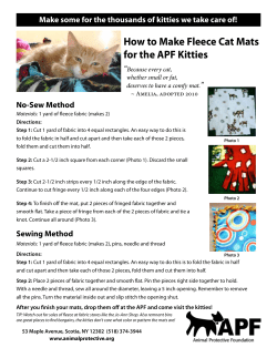 How to Make Fleece Cat Mats for the APF Kitties