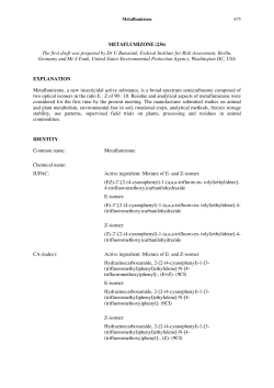 METAFLUMIZONE - Food and Agriculture Organization of the United