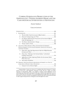 Curbing Overzealous Prosecution of the Espionage Act: Thomas