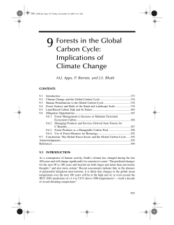 9 Forests in the Global Carbon Cycle: Implications of Climate Change