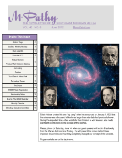 Inside This Issue - Southeast Michigan Mensa