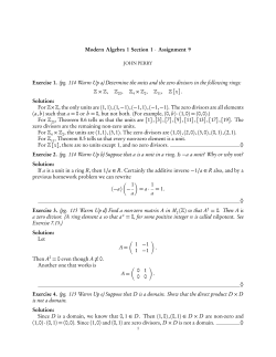 Modern Algebra 1 Section 1 &middot; Assignment 9 Exercise 1. (pg. 114