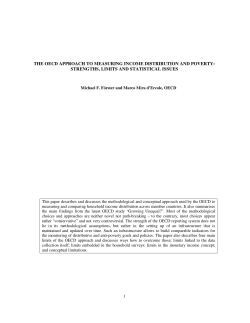 THE OECD APPROACH TO MEASURING INCOME DISTRIBUTION