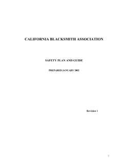 Blacksmithing Safety - California Blacksmith Association