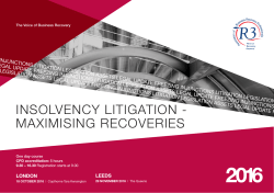 insolvency litigation - maximising recoveries