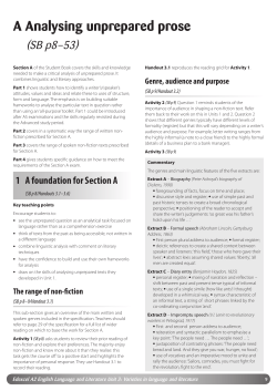 A Analysing unprepared prose - Pearson-Global