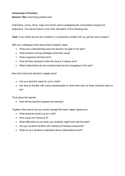 Investigating the commutative property