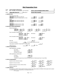 Site Preparation Form - Thermo Fisher Scientific