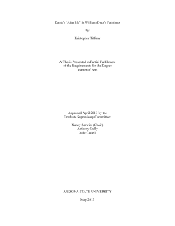 Dante`s &ldquo;Afterlife&rdquo; - ASU Digital Repository