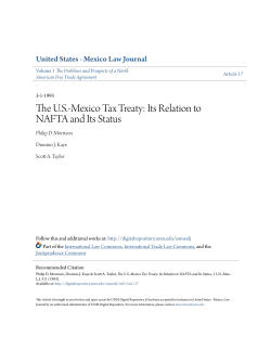 The U.S.-Mexico Tax Treaty: Its Relation to NAFTA and Its Status