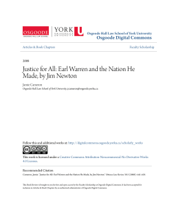 Justice for All: Earl Warren and the Nation He Made, by Jim Newton