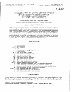 acceleration of crack growth under intermittent