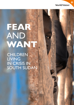 Children living in Crisis in south sudan