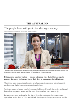 The people have said yes to the sharing economy