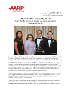 AARP`s Ron Mori honored by OCA