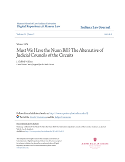 Must We Have the Nunn Bill? - Digital Repository @ Maurer Law