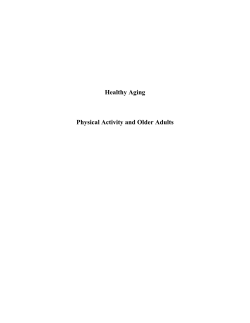 PHYSICAL ACTIVITY AND OLDER ADULTS