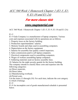 For more classes visit www.snaptutorial.com