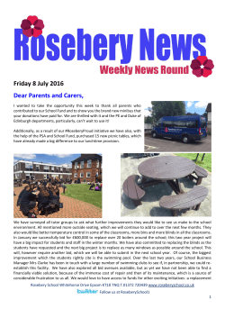 Rosebery News 08 07 16