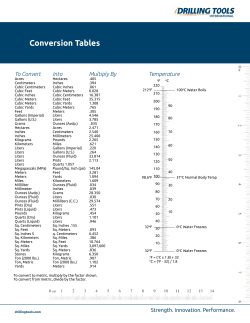 Conversion Tables - Drilling Tools International