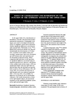 effect of lateralization and handedness on the function of the