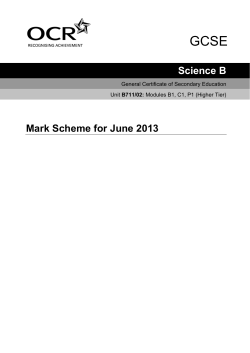 Mark scheme - Unit B711/02
