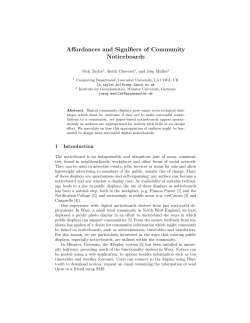 Affordances and Signifiers of Community Noticeboards