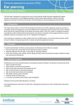 PAS Fact Sheet - Ear piercing