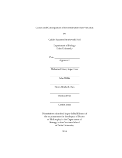 Causes and Consequences of Recombination Rate Variation by