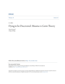 Dying to be Discovered: Miasma vs Germ Theory